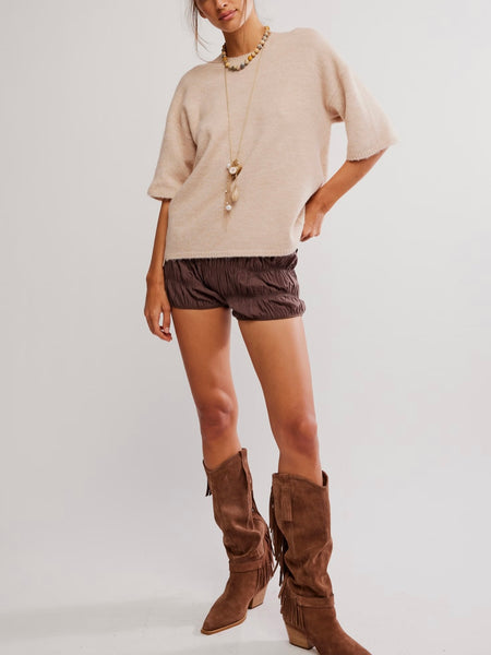 Margot Sweater Tee in Pearl Melange