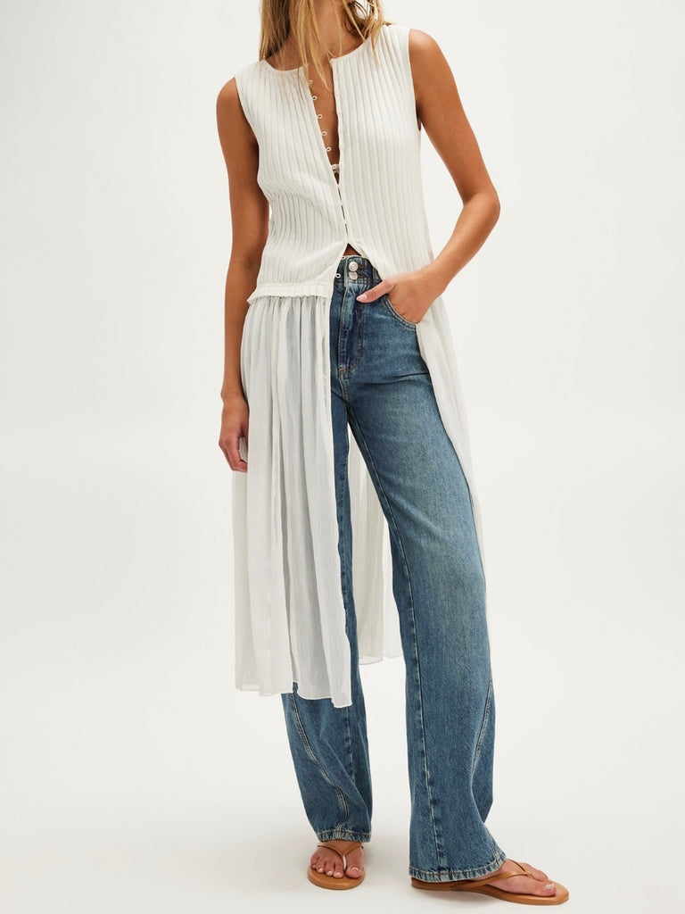 Twice As Nice Maxi Top in Ivory