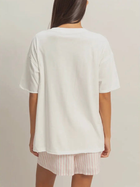 Pockets Please Tee in White