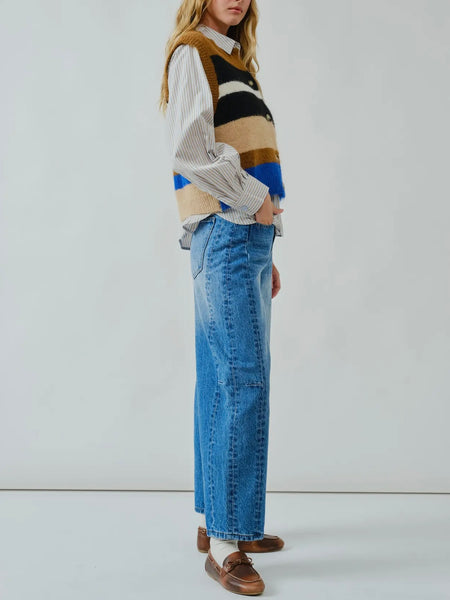 Maple on the Mind Sweater Vest in Brown Combo