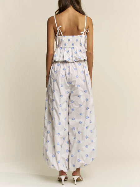 Claudia Embroidered Top in White