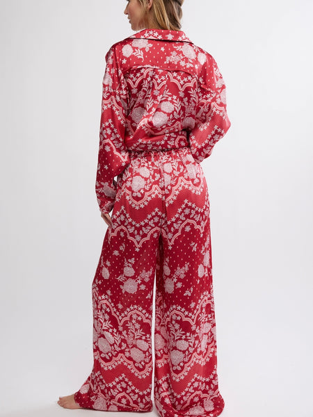 Dreamy Days Pajama Set in Cherry Combo