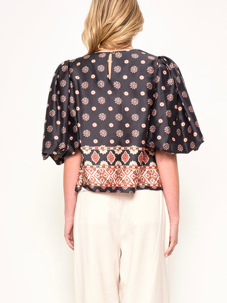 Minori Top in Charcoal Frost