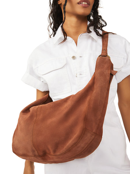 Roma Suede Tote in Rust