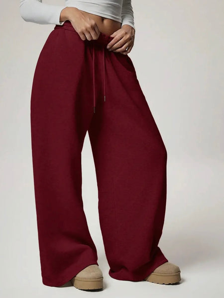 You Want A Fleece Of Me Sweatpants in Red