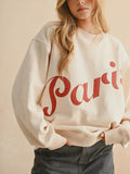 Paris, Please! Sweatshirt in Cream
