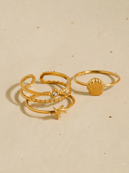 Oslo Ocean Charm Ring Set