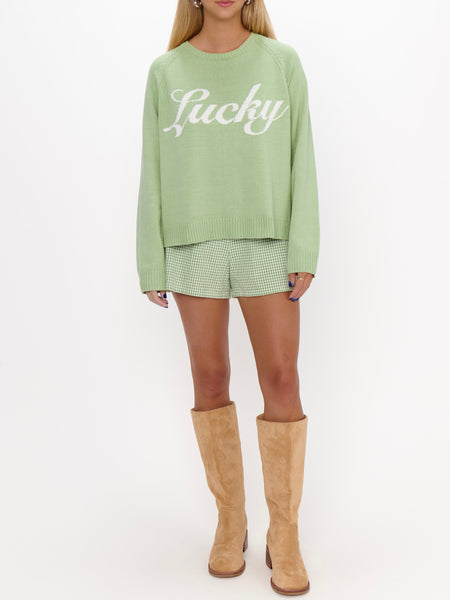 Off Duty Sweater in Lucky Graphic Knit
