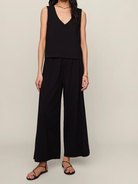 Sloane V-Neck Top in True Black
