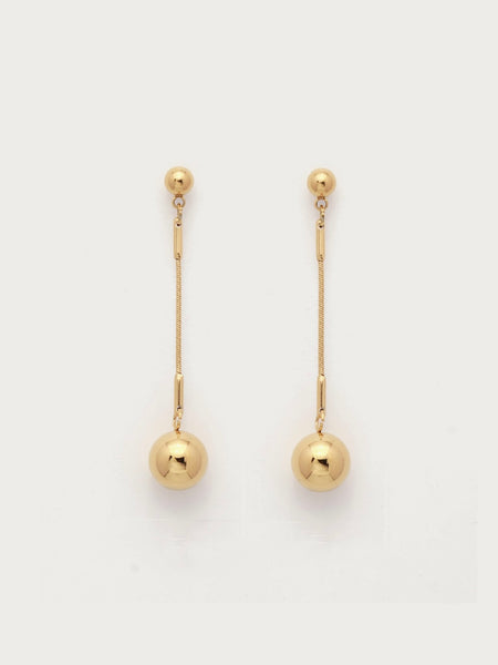 Fringe Chain Earrings in Gold