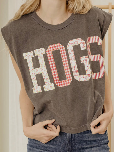 Patchwork Hogs Tank in Smoke