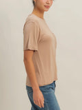 New To The Crew Tee in Dark Taupe