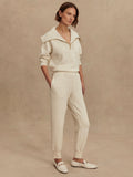 The Slim Cuff Pant 25 in Ivory Marl Fleck