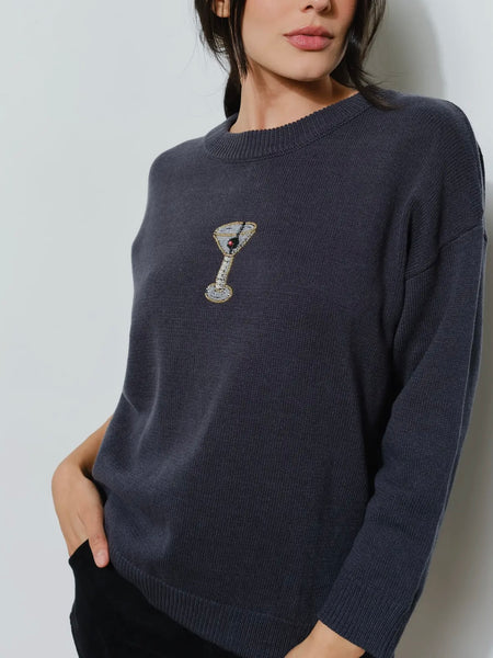 Tini Bit Of Sparkle Sweater in Charcoal