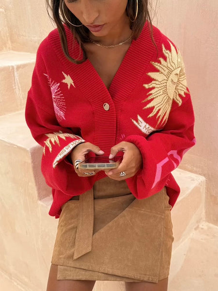 Mystical Cardigan in Red