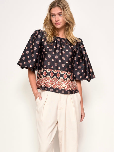 Minori Top in Charcoal Frost