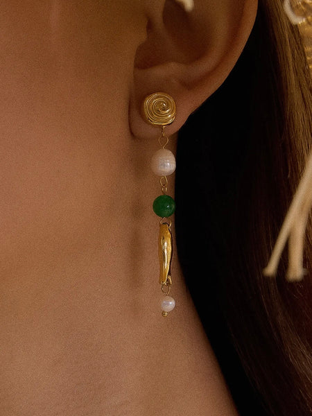 Palermo Pearl Fish Earrings