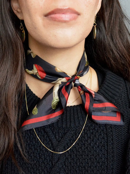 Vintage Mushroom Silk Bandana