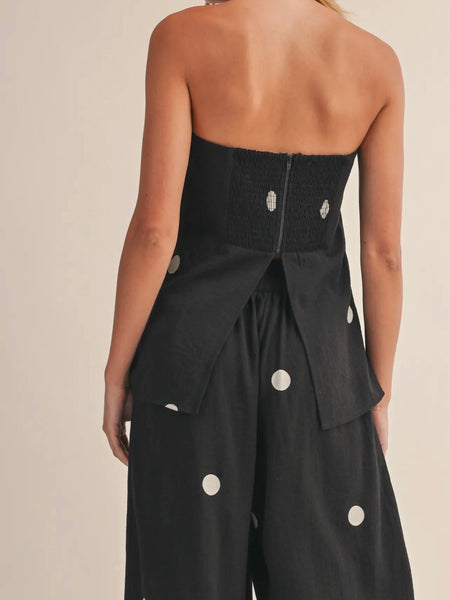Split The Bill Set in Black Polka Dot