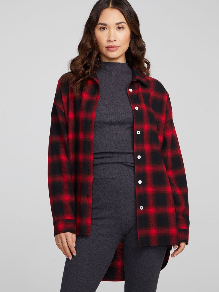 Blake Button Down in Sunset Plaid