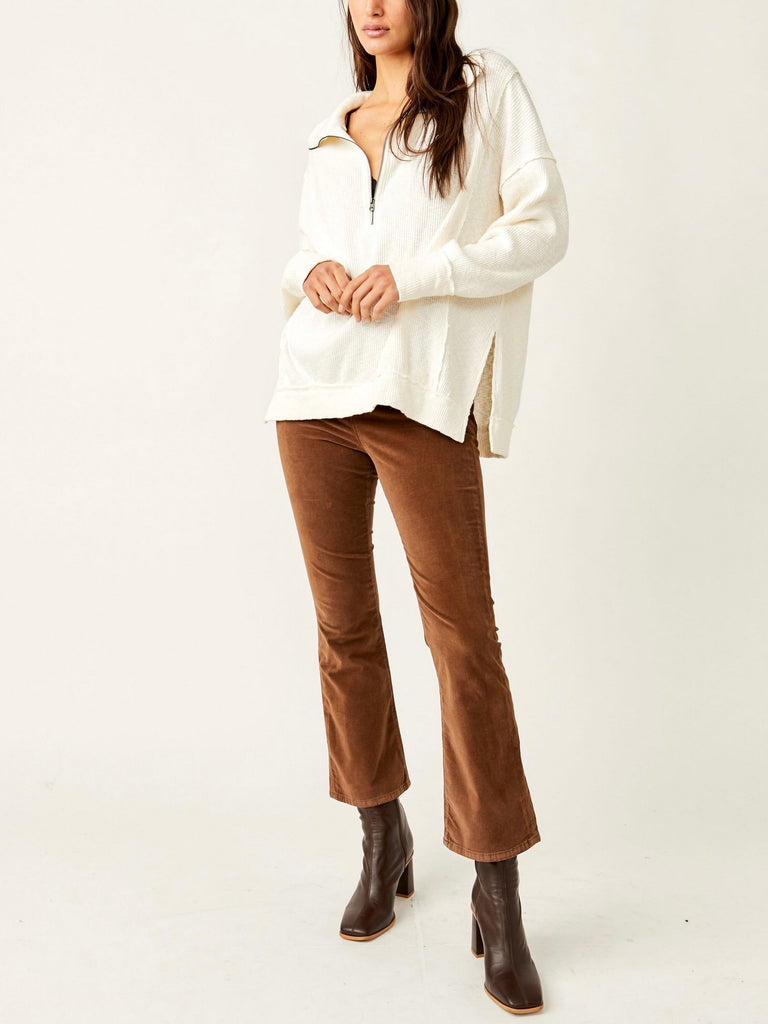 In My Feelings Velvet Crop Slim Flare Pants in Chocolate