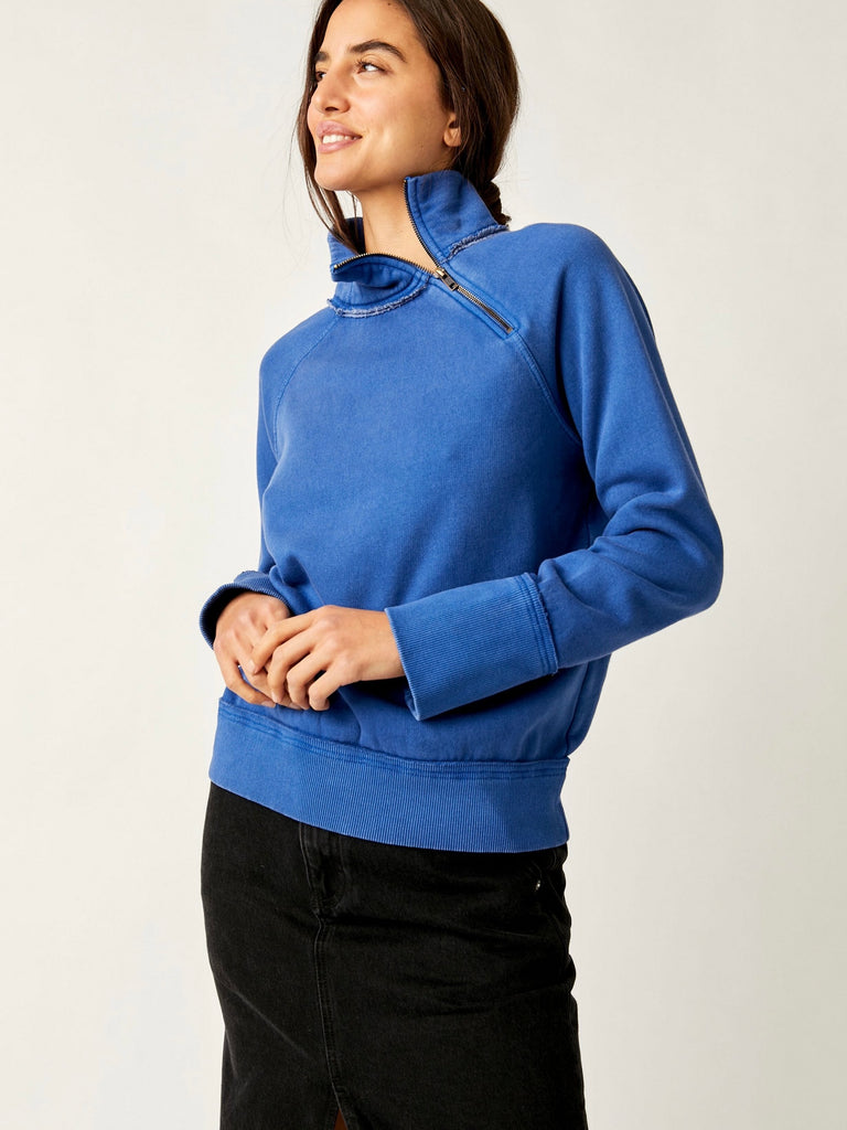 Just A Game Half Zip in Lapis Lazuli