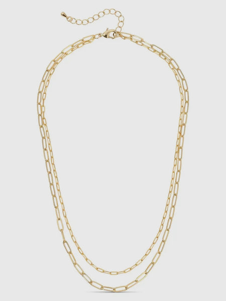 Double Up Paperclip Necklace