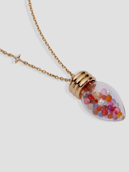 Light Bulb Shaker Slider Necklace