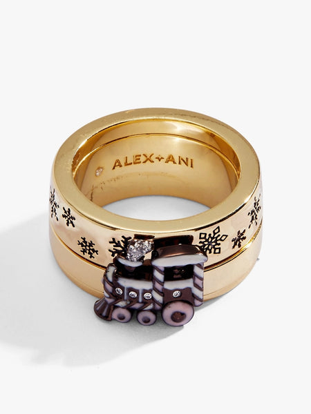 Gingerbread Train Fidget Ring