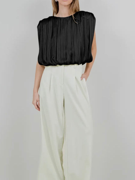 I Knew You Were Bubble Top in Black