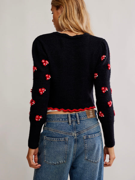 Nonna Sweater in Midnight Bloom Combo