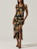 Alinta Dress in Black Floral