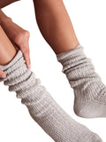 Staple Slouch Socks in Marled Grey