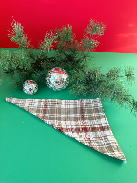 Flannel Dog Scarf in Woodland