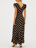 Elodie Dress in Midnight Polka Dot