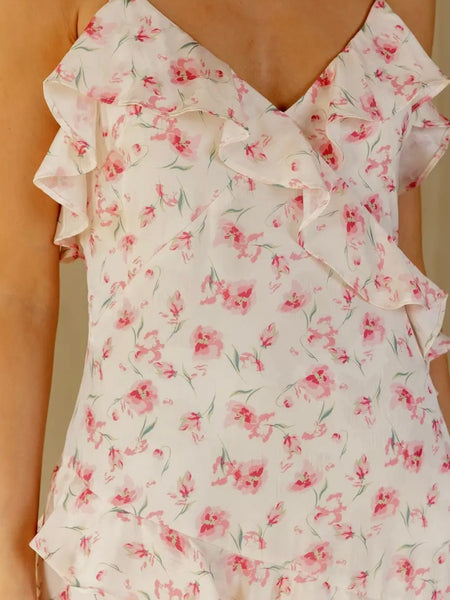 Don't Make Me Blush Maxi in Pink Floral