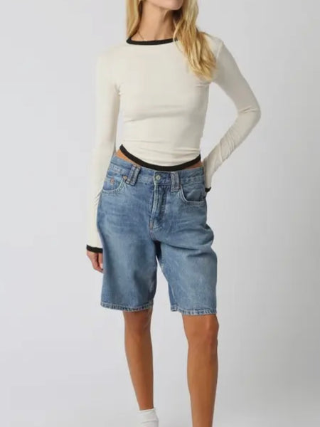 I'm On Bordered Top in Cream