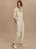 The Slim Cuff Pant 25 in Ivory Marl Fleck
