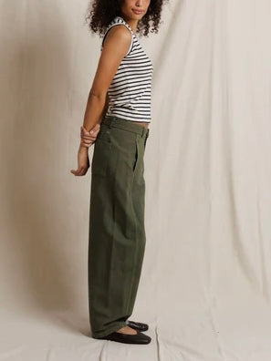 Tracy U Neck Tank in Natural & Black Stripe