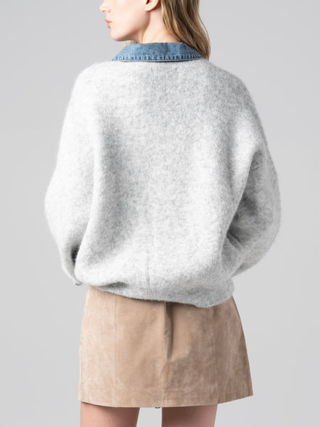 Rain Or Shine Combo Sweater in Grey