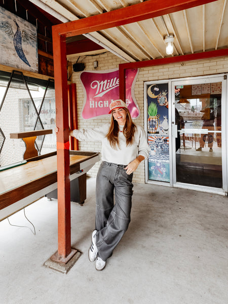 Kansas City Embroidered Hat in Red