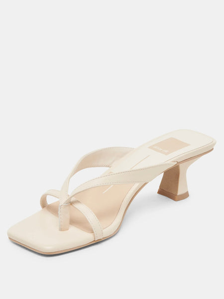 Brevel Heeled Sandal in Bone