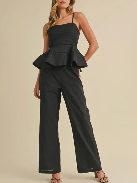 Power Pair Top & Pant Set in Black