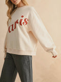 Paris, Please! Sweatshirt in Cream