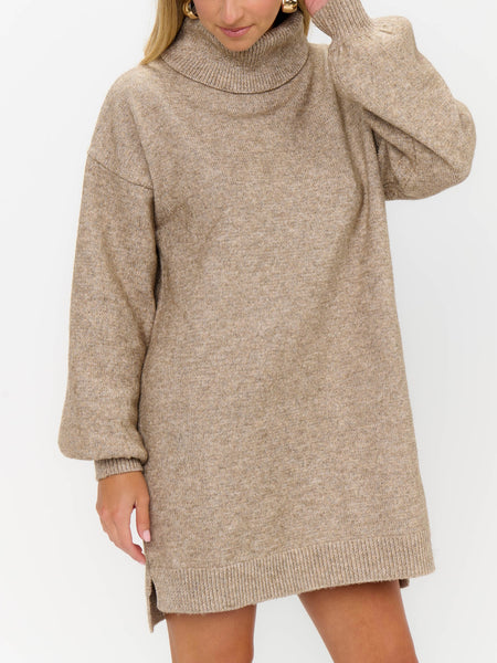 Chester Sweater Dress in Oatmeal Knit