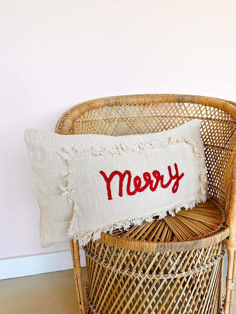 Merry Lumbar Pillow in Cream