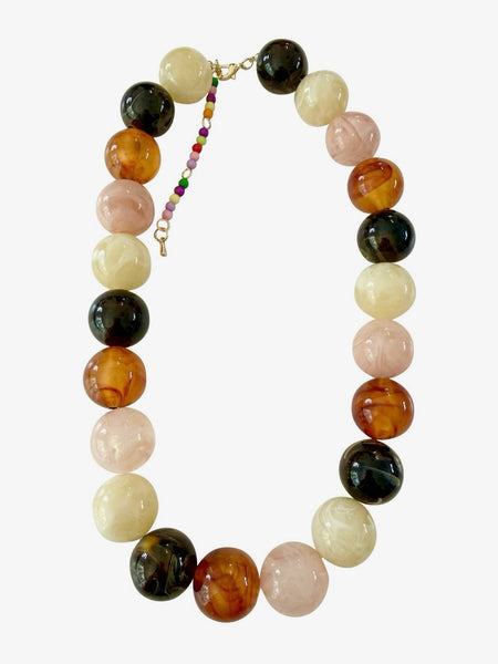 Celia Beaded Necklace in Neutral