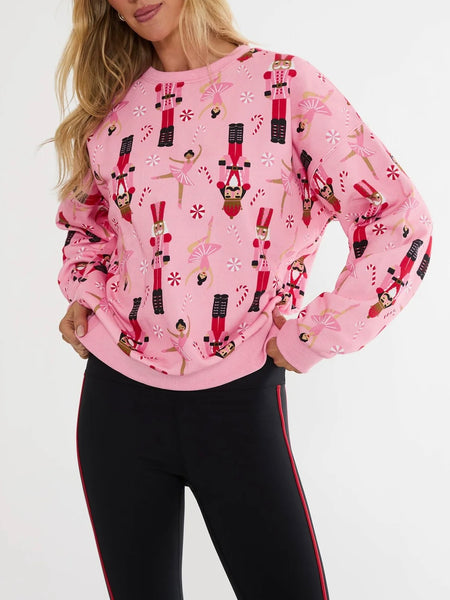Devyn Oversized Sweatshirt in Pirouette Pink