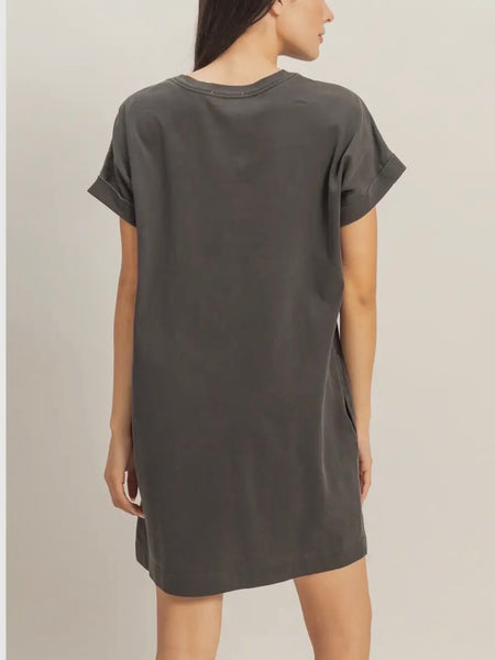 When's Tee Time Mini Dress in Black