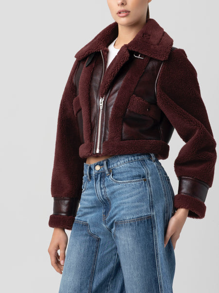 Anchor Points Jacket in Burgundy